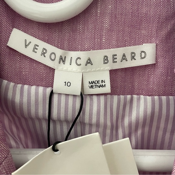 Veronica Beard Stretch Linen Dickey Jacket Pink Size 10 - Picture 2 of 6